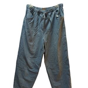 Baxter & Wells ALTERED Crop Jeans L Large elastic waist drawstring women's